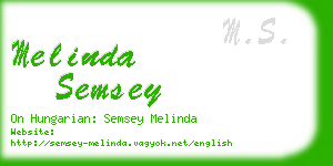 melinda semsey business card